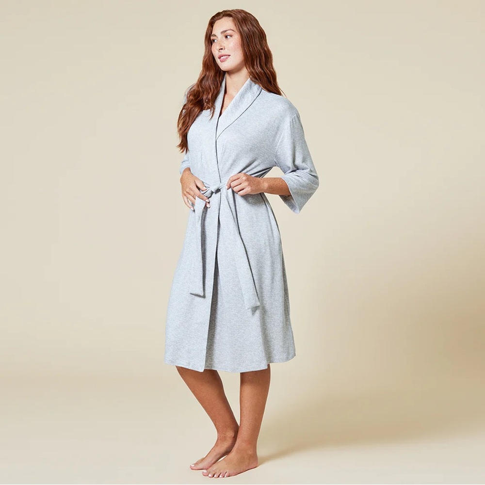 NWT SOFTIES Dream Shawl Collar Robe in Heather Grey Size L/XL‎